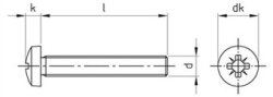 DIN 7985 A2 M 5X100 Z  (Pack of 200)
