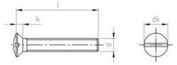 DIN 964 A2 M 3X8 (Pack of 500)