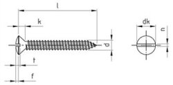 DIN 7973 A2 C 3,9X13 (Pack of 1000)