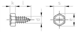 DIN 7976 A2 C 4,8X16 SZ, polyamide-washer 10 mm (Pack of 500)