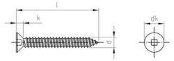 DIN 7982 A2 C 4,2X45 SQ2 (Pack of 200)