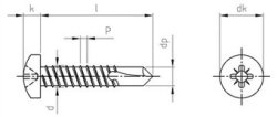 DIN 7504 A2 M 4,8X16 Z (Pack of 1000)