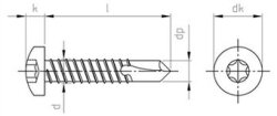 DIN 7504 A2 M 4,8X38 TX25 (Pack of 500)