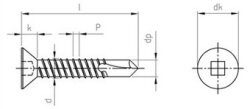 DIN 7504 A2 O 4,2X19 SQ2 (Pack of 200)