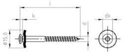 Art. 9287 A2-Cu 4,5X20 TX25 (Pack of 100)