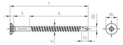 Art. 9244  AISI 410  5,0X80/54 TX25 (Pack of 200)