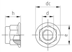 DIN 6926 A2 M 12 (Pack of 100)