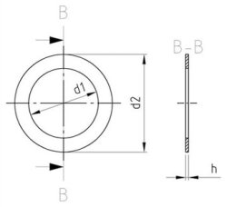 DIN 988 A2 13X19X0,2 (Pack of 100)