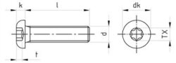 ISO 7380-1 A2 M 4X55/55 TX20 (Pack of 200)