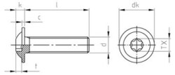 ISO 7380-2 A2 M 10X110/110 TX50 (Pack of 50)